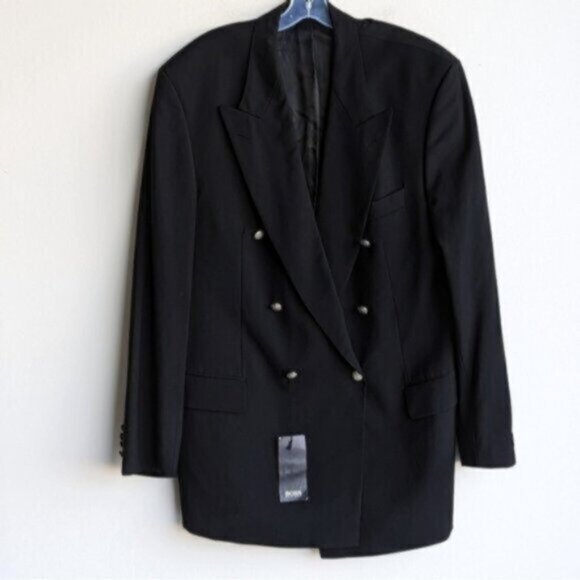 NWT Hugo Boss wool black suit/blazer jacket - Picture 1 of 14